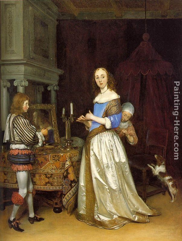 Gerard ter Borch A Lady at her toilette